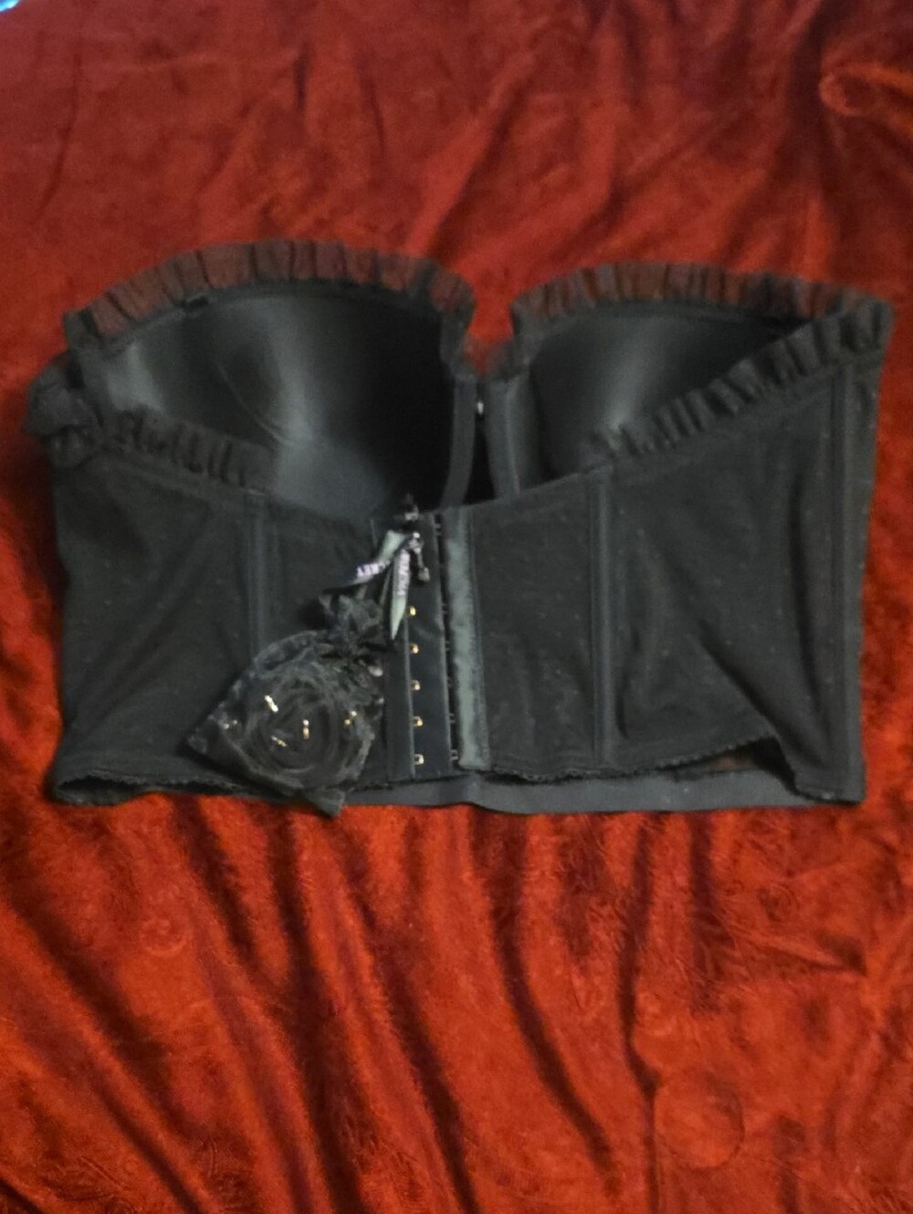 Victoria's Secret Black Strapless Longline Bustier Size 38DD - Picture 3 of 4